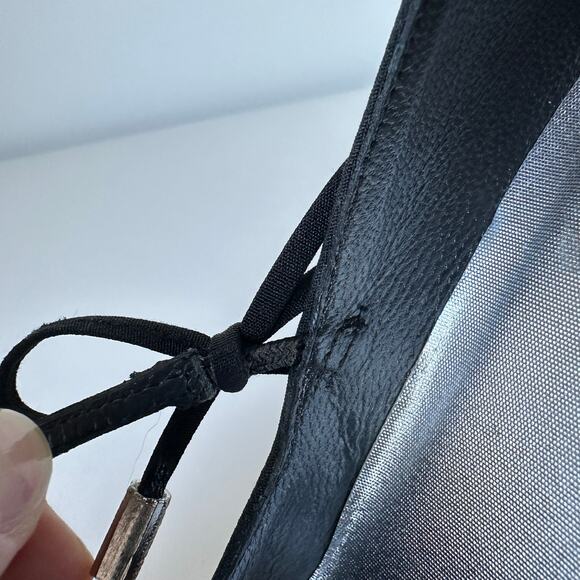 Stuart Weitzman Black Pointed Toe Bow Mary Jane Heels Pumps Size 8 B - Picture 13 of 16